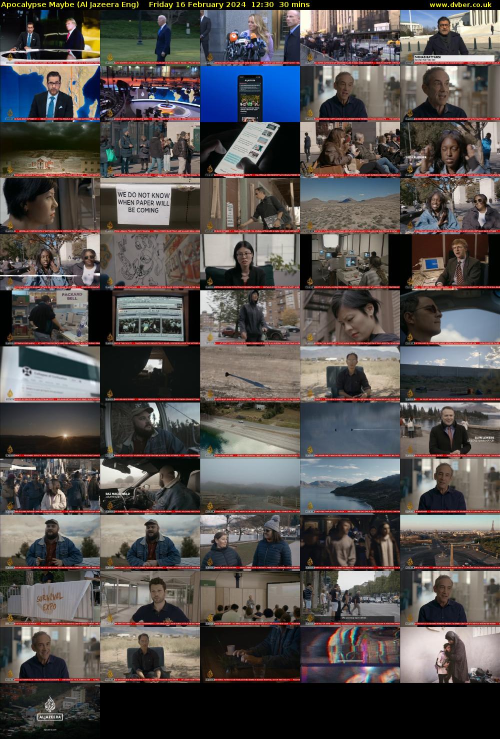 Apocalypse Maybe (Al Jazeera Eng) Friday 16 February 2024 12:30 - 13:00