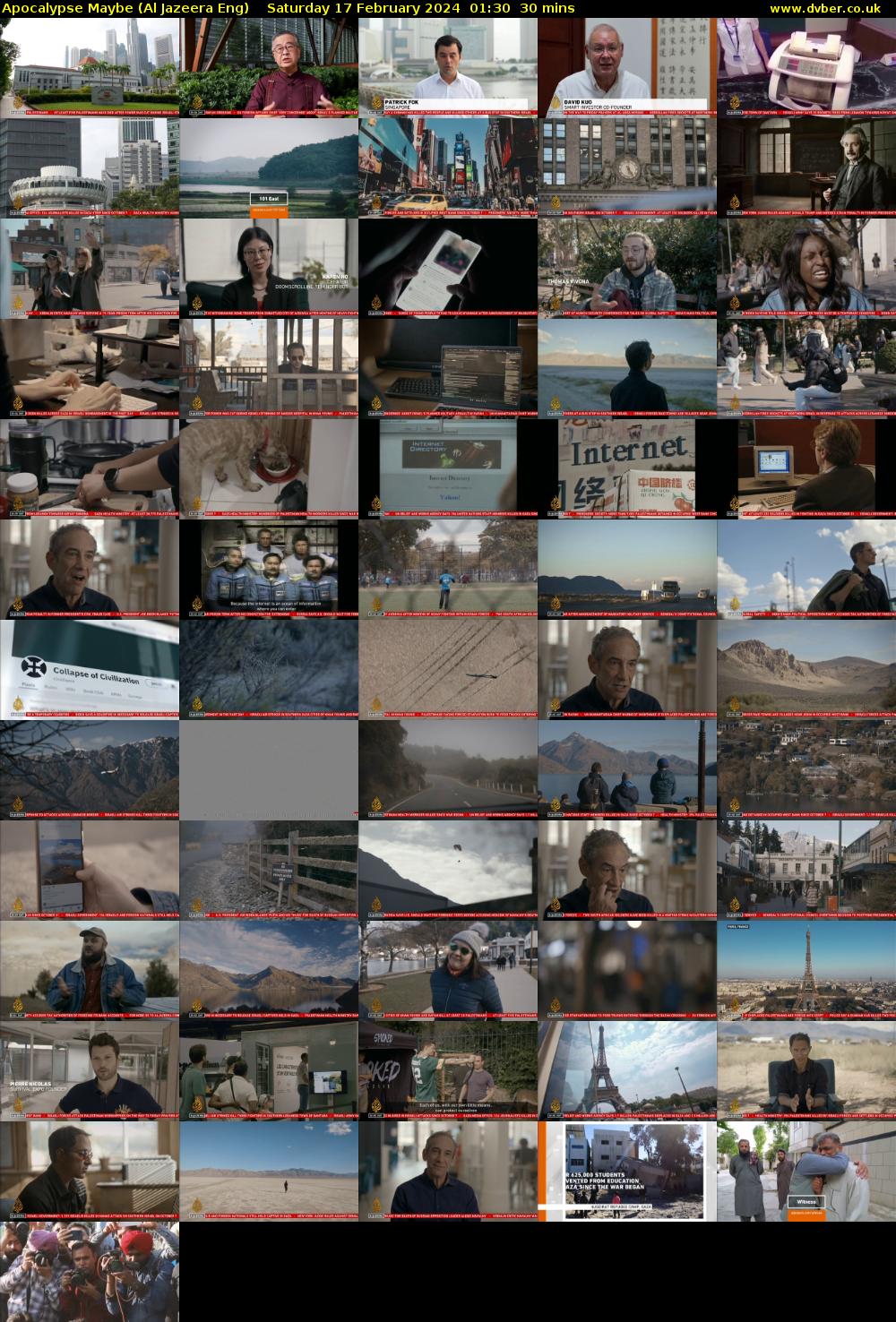 Apocalypse Maybe (Al Jazeera Eng) Saturday 17 February 2024 01:30 - 02:00