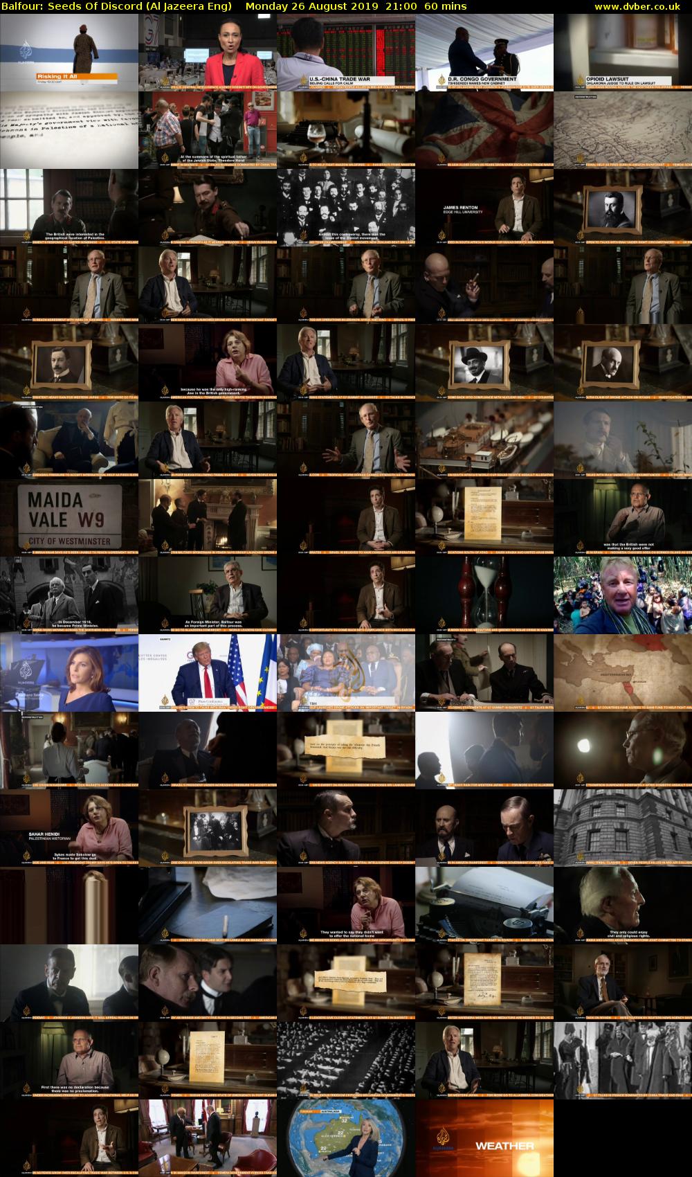 Balfour: Seeds Of Discord (Al Jazeera Eng) Monday 26 August 2019 21:00 - 22:00
