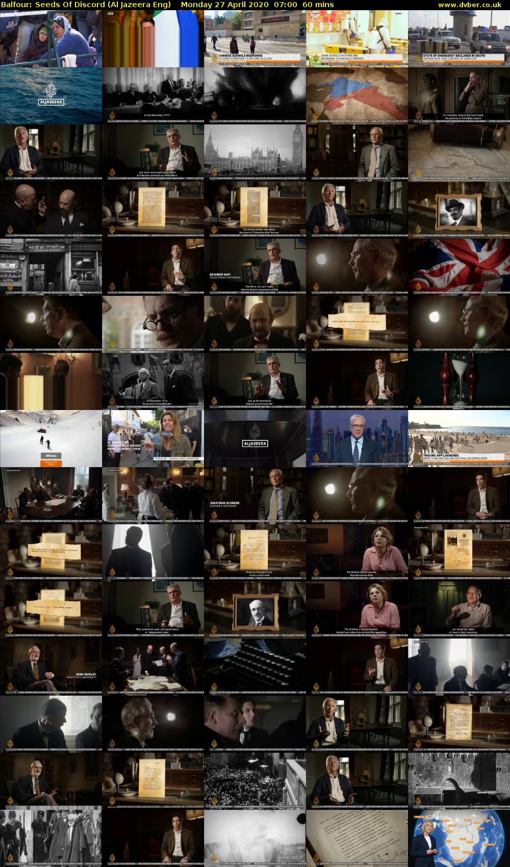 Balfour: Seeds Of Discord (Al Jazeera Eng) Monday 27 April 2020 07:00 - 08:00