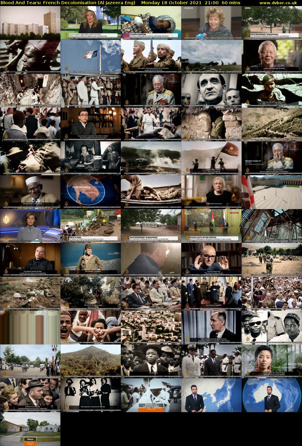 Blood And Tears: French Decolonisation (Al Jazeera Eng) Monday 18 October 2021 21:00 - 22:00