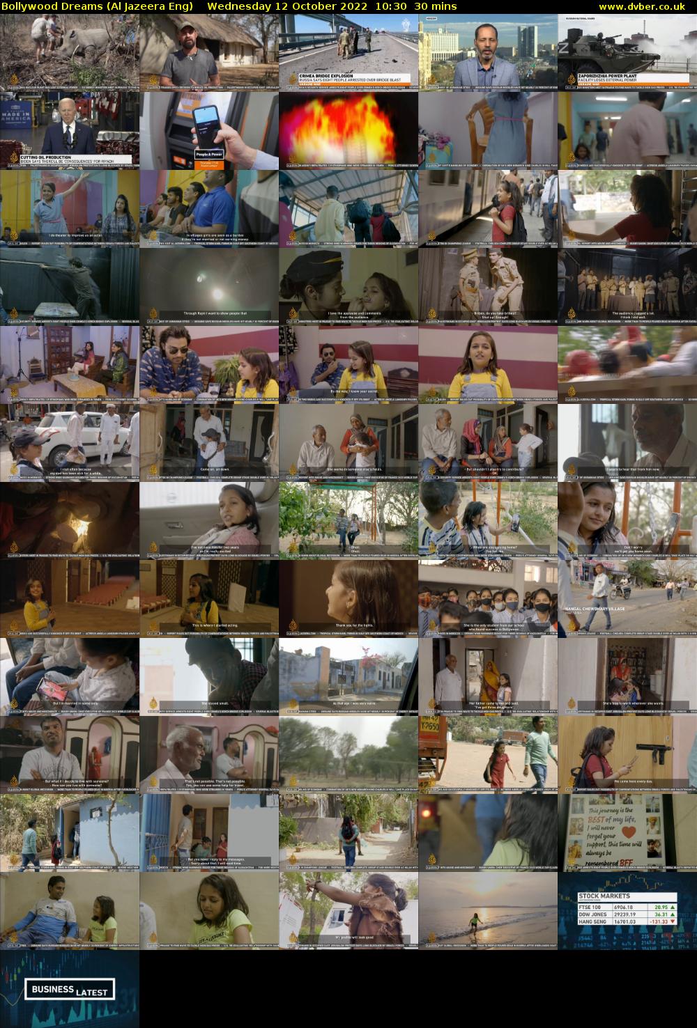 Bollywood Dreams (Al Jazeera Eng) Wednesday 12 October 2022 10:30 - 11:00