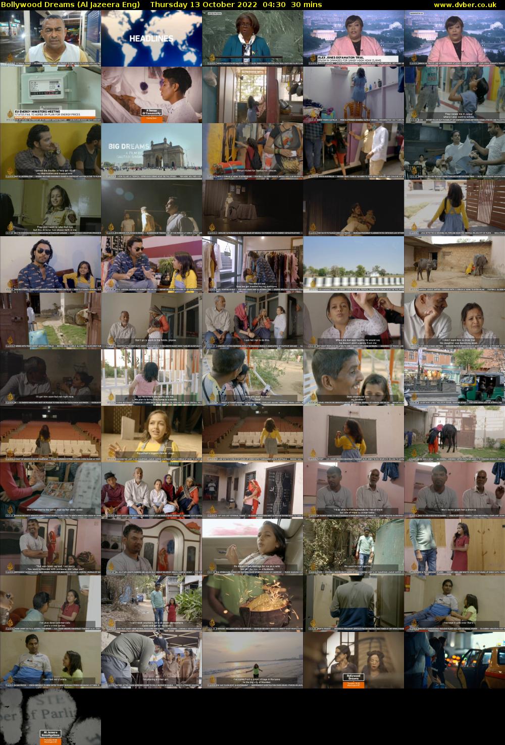 Bollywood Dreams (Al Jazeera Eng) Thursday 13 October 2022 04:30 - 05:00