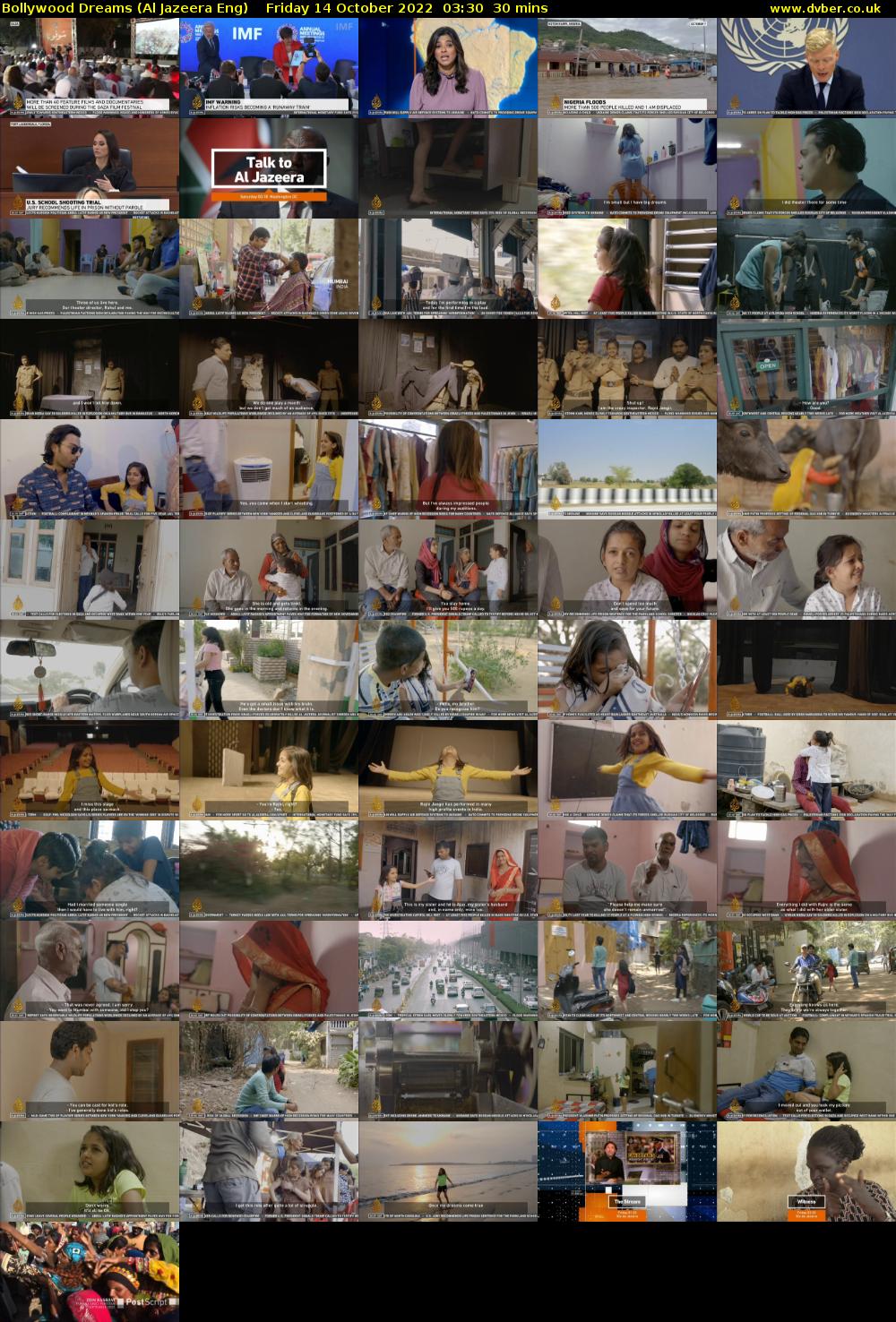 Bollywood Dreams (Al Jazeera Eng) Friday 14 October 2022 03:30 - 04:00