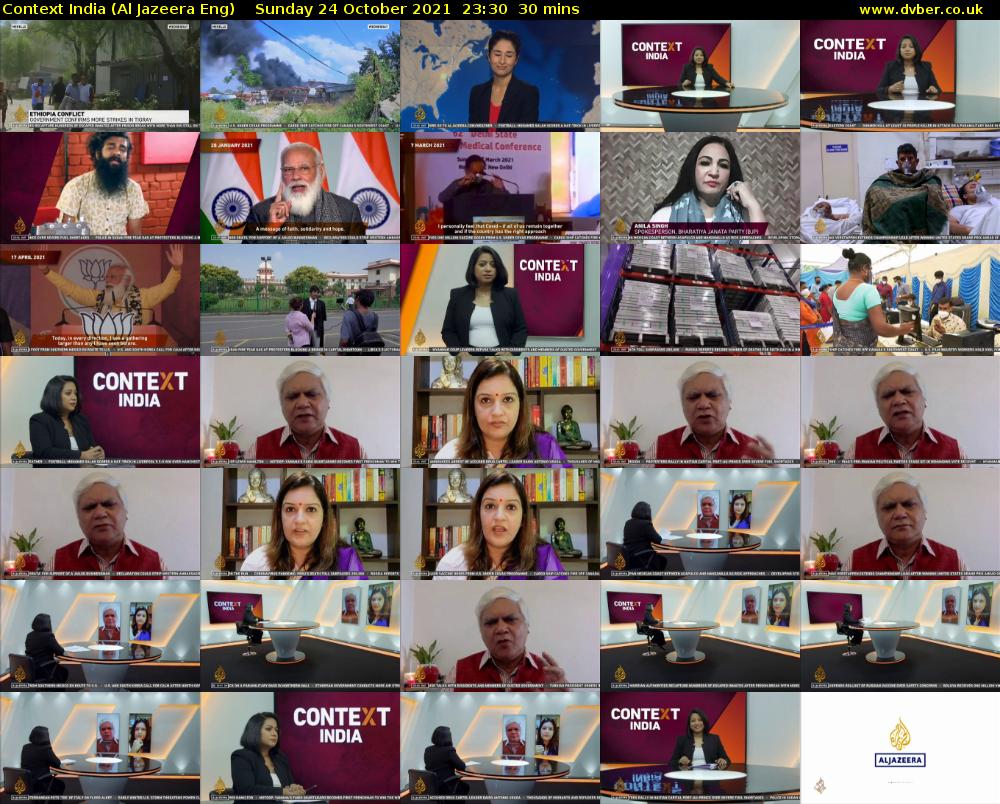 Context India (Al Jazeera Eng) Sunday 24 October 2021 23:30 - 00:00