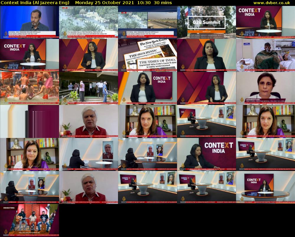 Context India (Al Jazeera Eng) Monday 25 October 2021 10:30 - 11:00