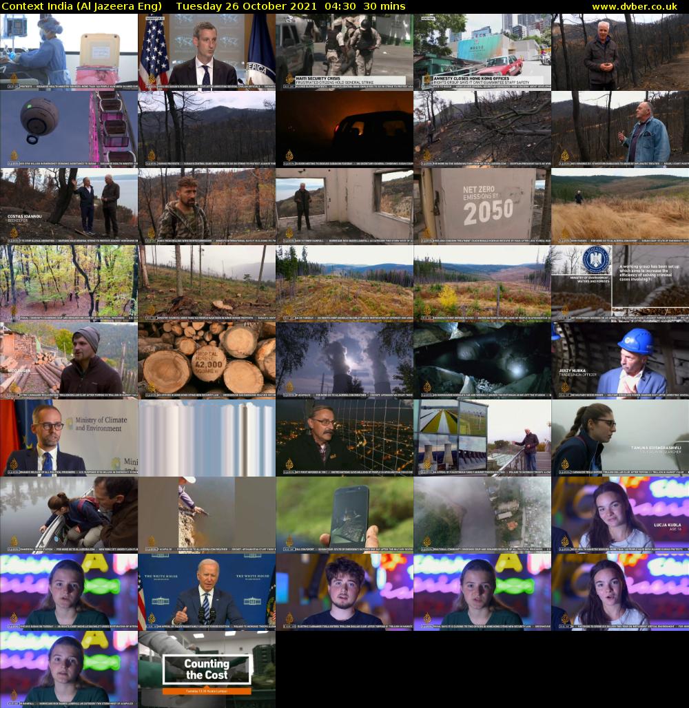 Context India (Al Jazeera Eng) Tuesday 26 October 2021 04:30 - 05:00