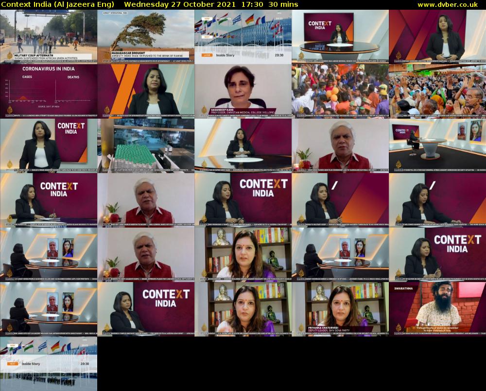 Context India (Al Jazeera Eng) Wednesday 27 October 2021 17:30 - 18:00