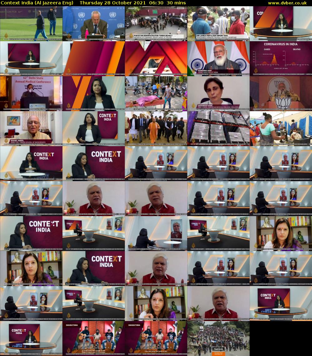 Context India (Al Jazeera Eng) Thursday 28 October 2021 06:30 - 07:00