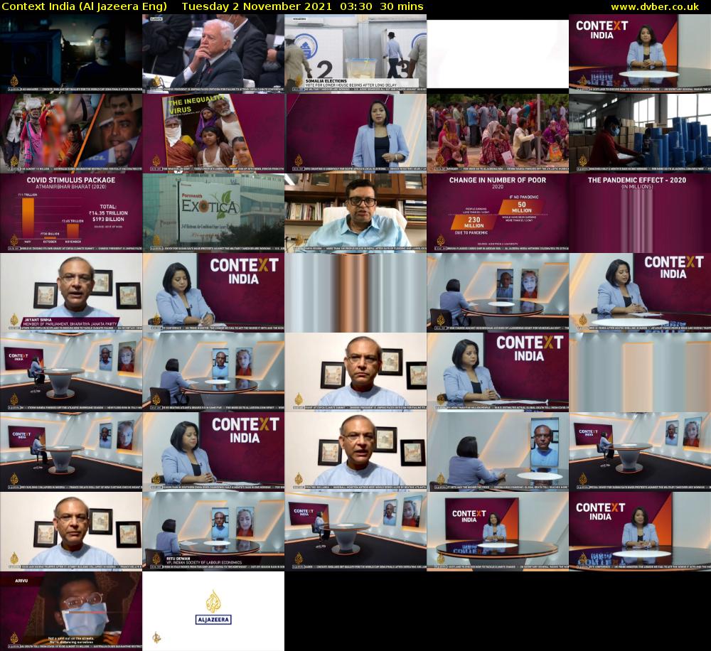 Context India (Al Jazeera Eng) Tuesday 2 November 2021 03:30 - 04:00