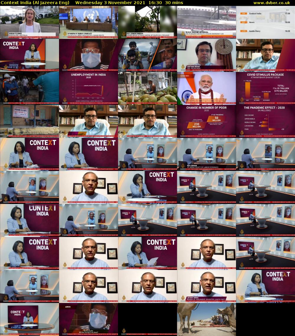 Context India (Al Jazeera Eng) Wednesday 3 November 2021 16:30 - 17:00