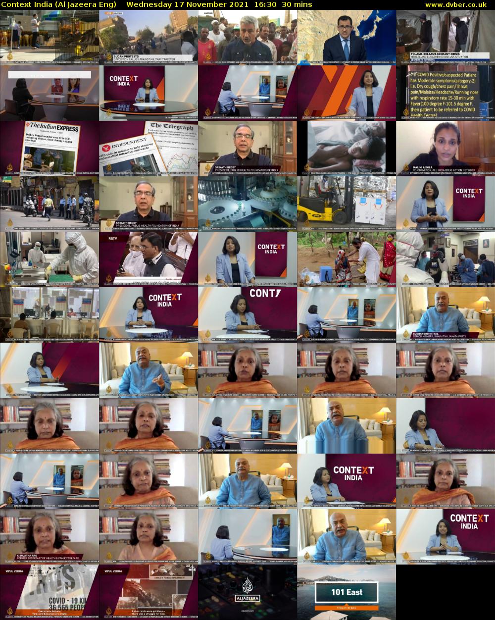 Context India (Al Jazeera Eng) Wednesday 17 November 2021 16:30 - 17:00
