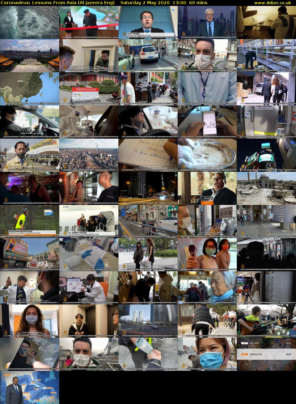 Coronavirus: Lessons From Asia (Al Jazeera Eng) Saturday 2 May 2020 13:00 - 14:00