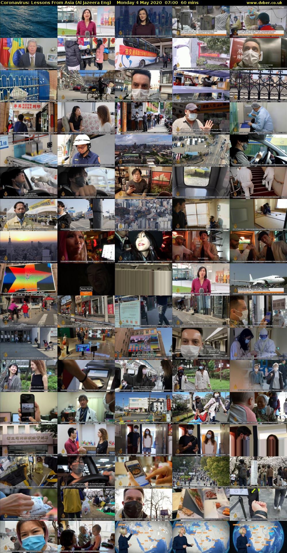 Coronavirus: Lessons From Asia (Al Jazeera Eng) Monday 4 May 2020 07:00 - 08:00
