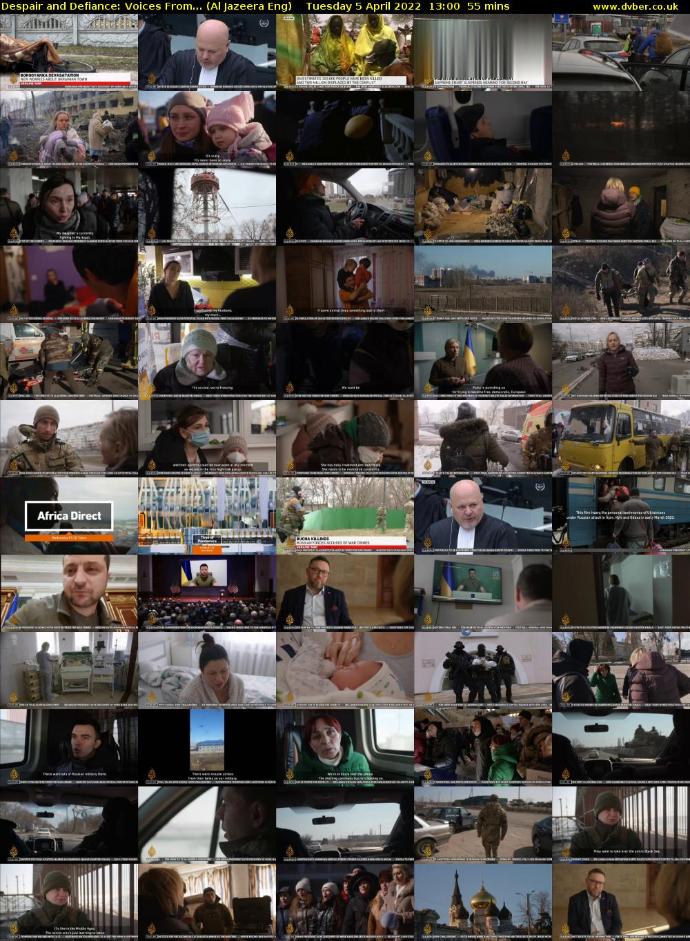 Despair and Defiance: Voices From... (Al Jazeera Eng) Tuesday 5 April 2022 13:00 - 13:55