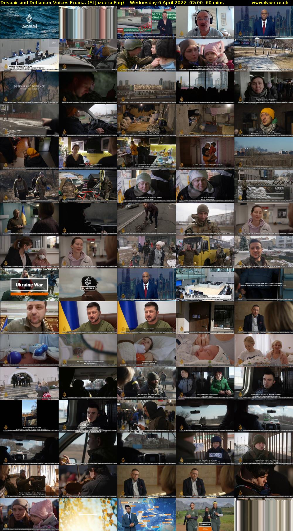 Despair and Defiance: Voices From... (Al Jazeera Eng) Wednesday 6 April 2022 02:00 - 03:00