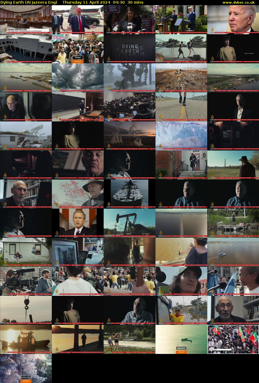 Dying Earth (Al Jazeera Eng) Thursday 11 April 2024 04:30 - 05:00
