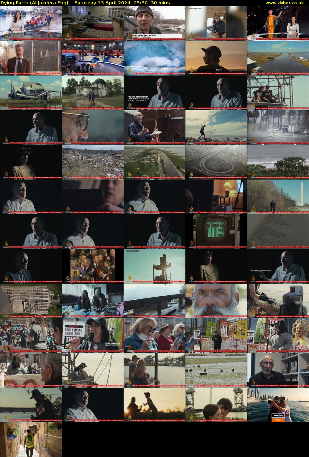 Dying Earth (Al Jazeera Eng) Saturday 13 April 2024 05:30 - 06:00