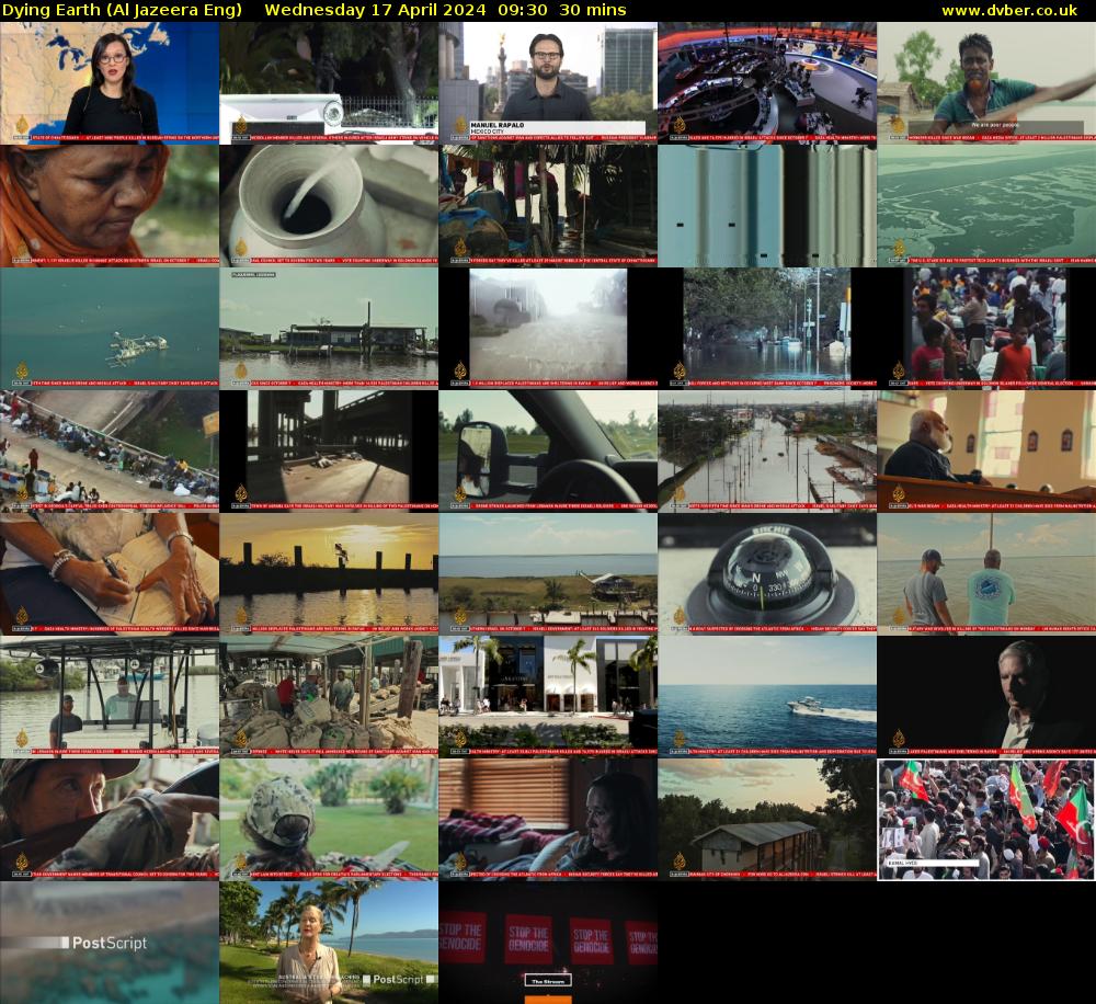 Dying Earth (Al Jazeera Eng) Wednesday 17 April 2024 09:30 - 10:00