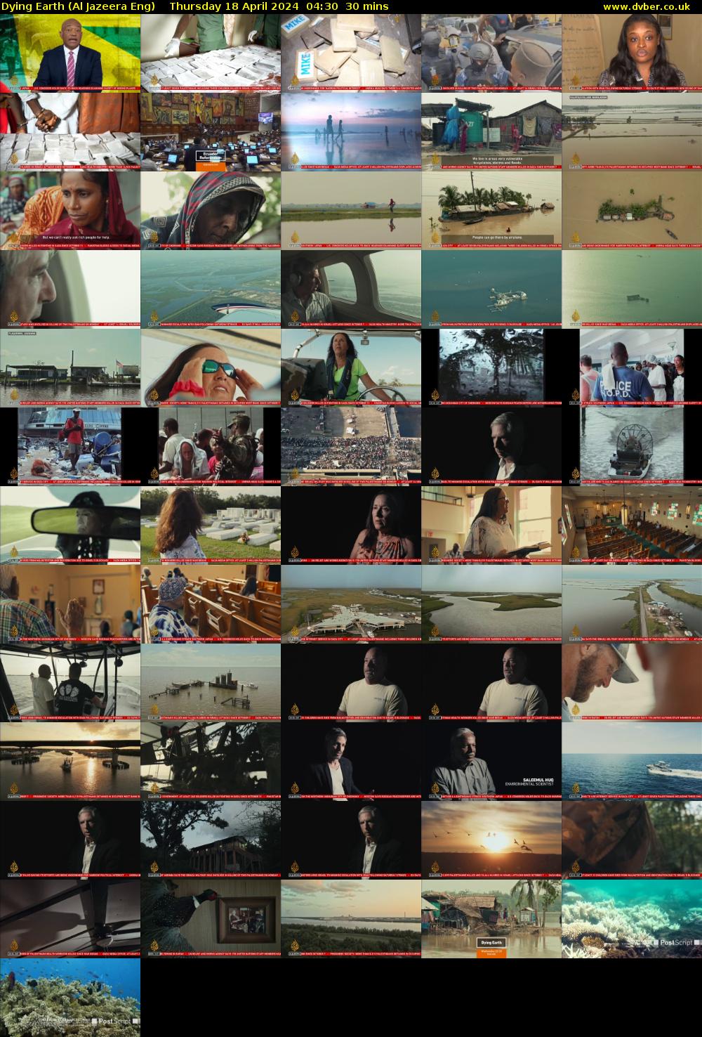 Dying Earth (Al Jazeera Eng) Thursday 18 April 2024 04:30 - 05:00