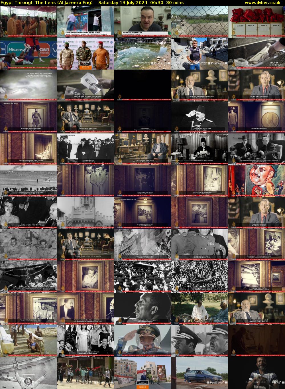 Egypt Through The Lens (Al Jazeera Eng) Saturday 13 July 2024 06:30 - 07:00