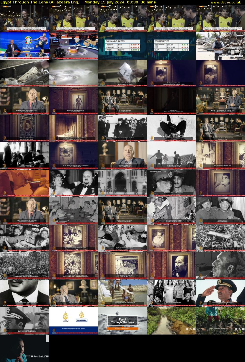 Egypt Through The Lens (Al Jazeera Eng) Monday 15 July 2024 03:30 - 04:00