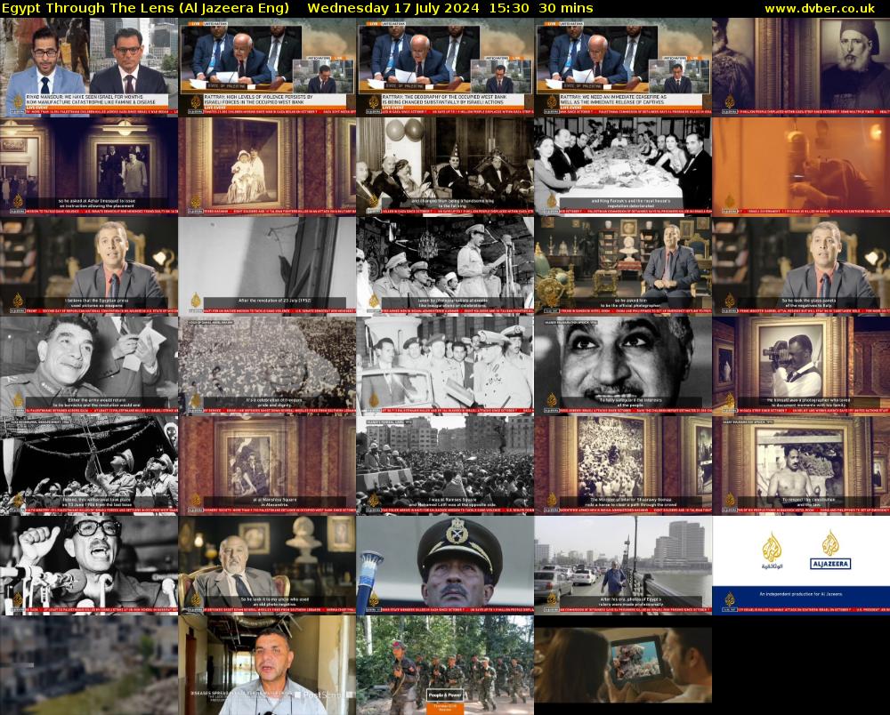 Egypt Through The Lens (Al Jazeera Eng) Wednesday 17 July 2024 15:30 - 16:00