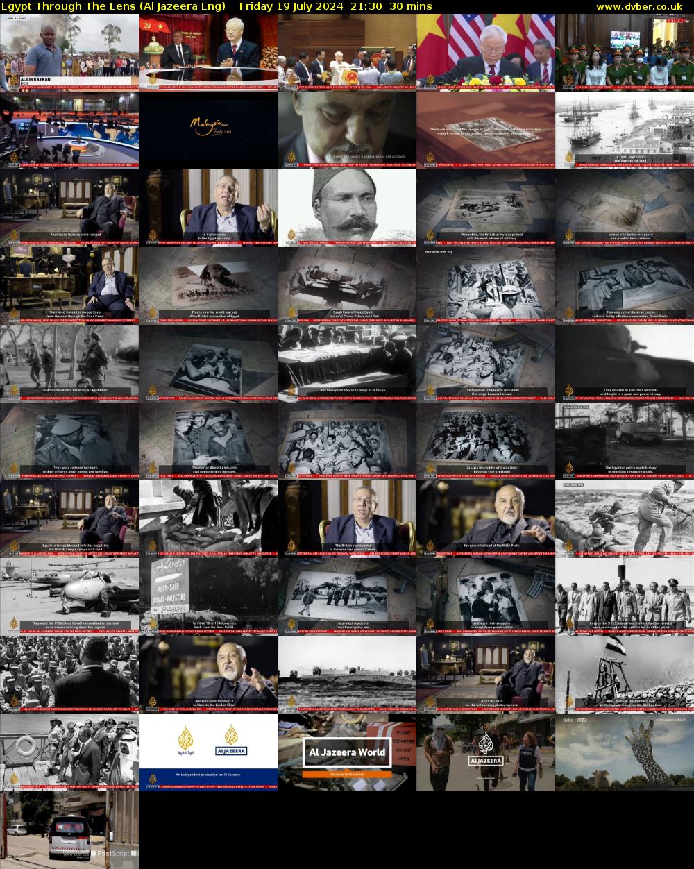Egypt Through The Lens (Al Jazeera Eng) Friday 19 July 2024 21:30 - 22:00
