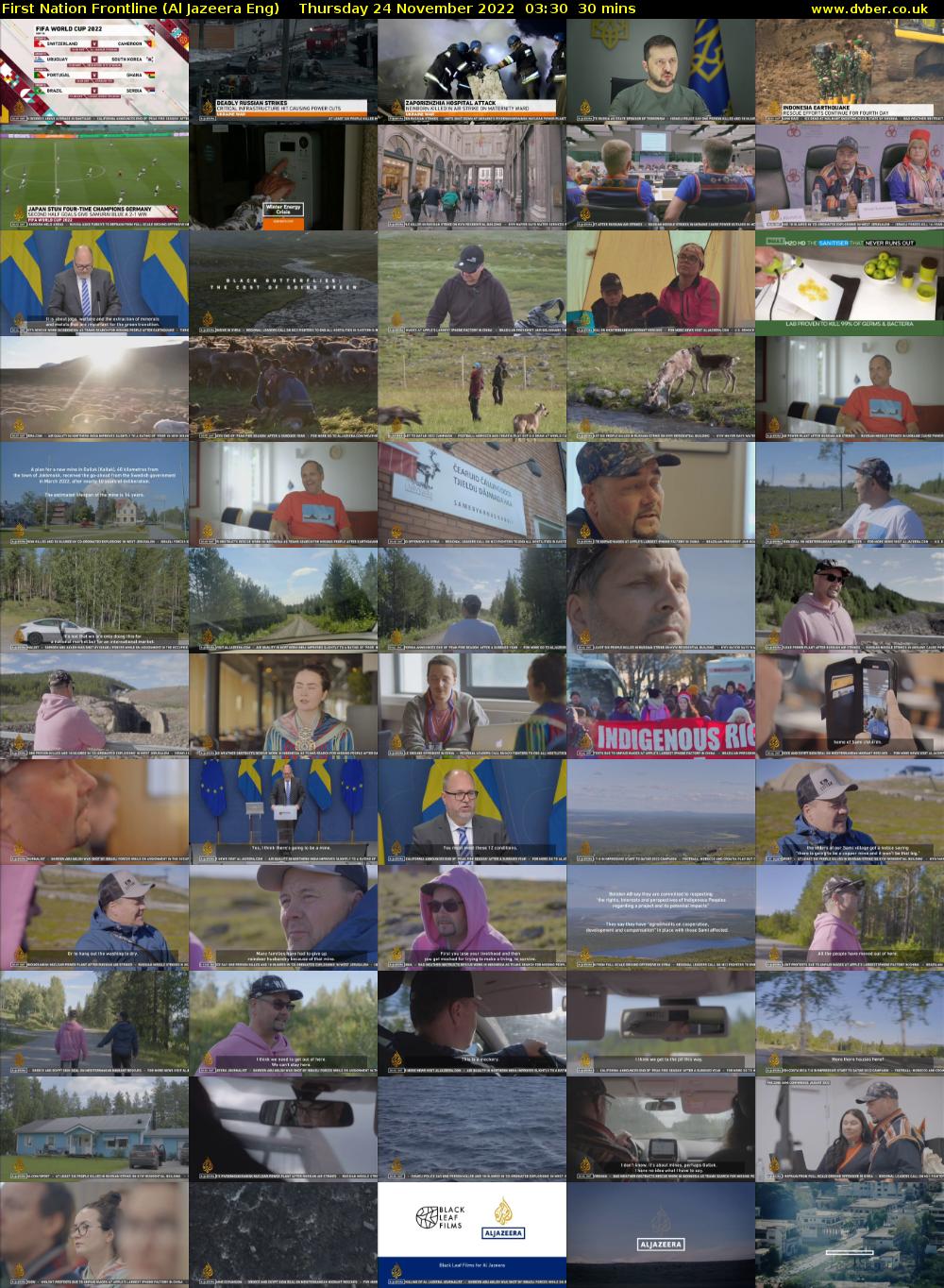 First Nation Frontline (Al Jazeera Eng) Thursday 24 November 2022 03:30 - 04:00