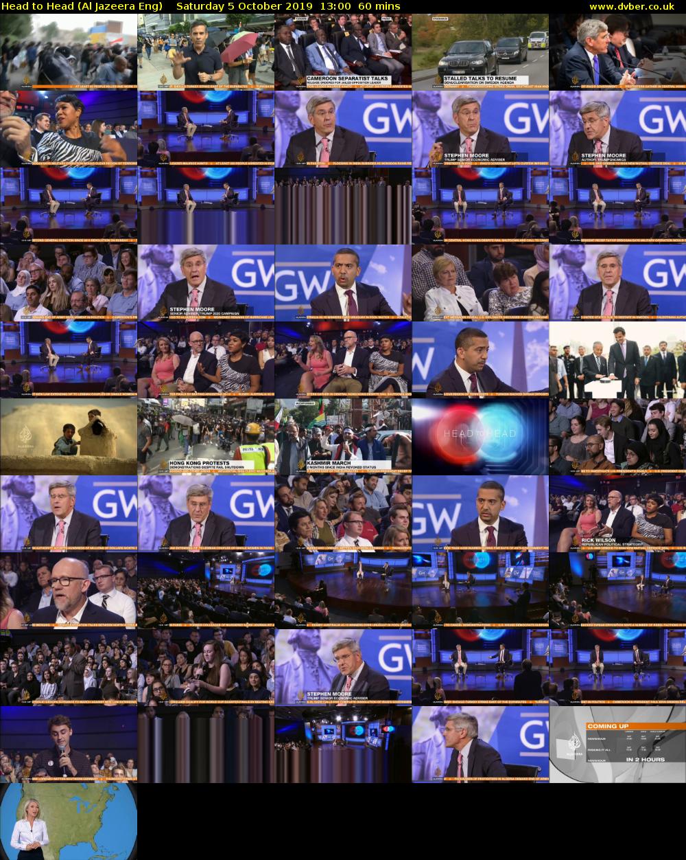 Head to Head (Al Jazeera Eng) Saturday 5 October 2019 13:00 - 14:00