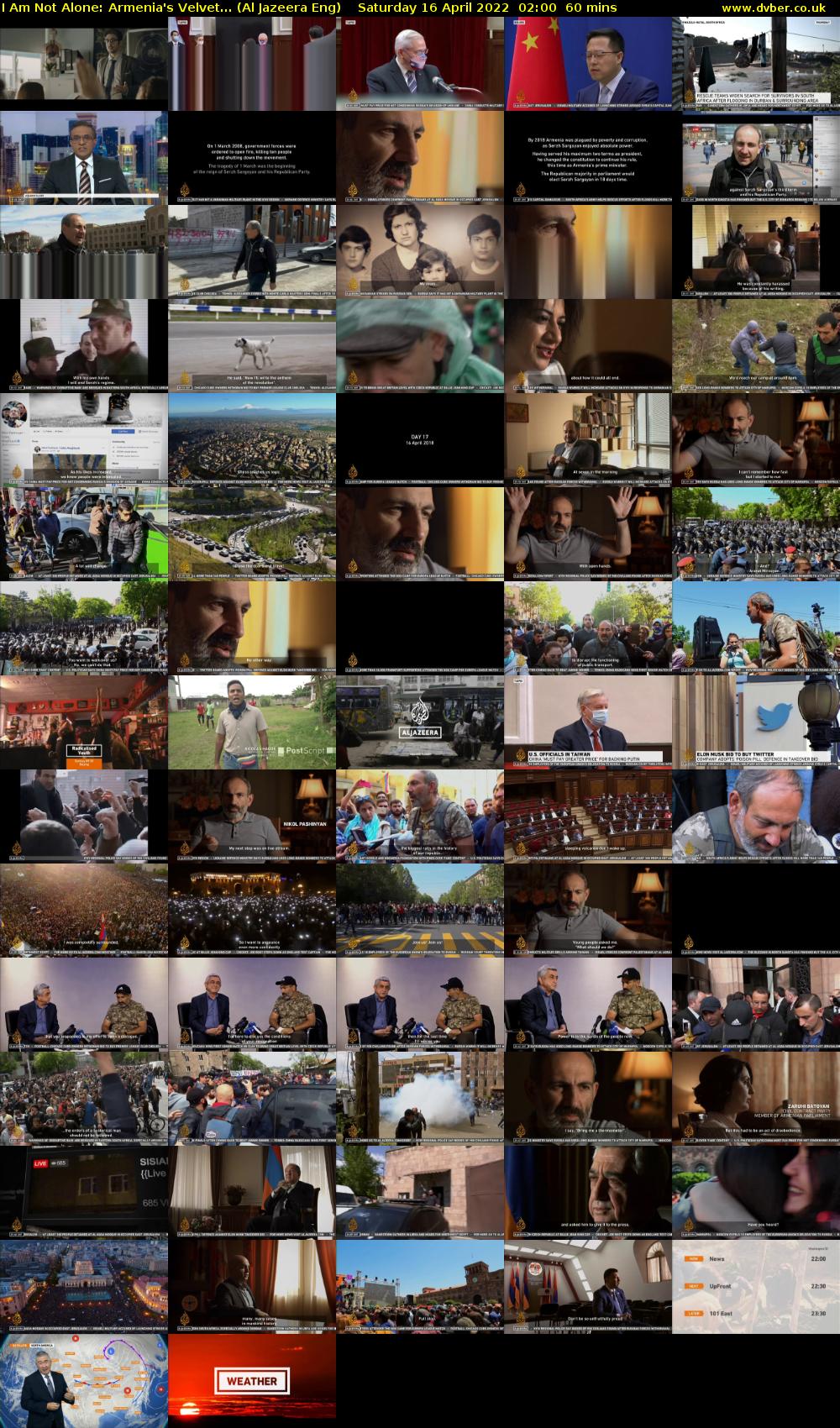 I Am Not Alone: Armenia's Velvet... (Al Jazeera Eng) Saturday 16 April 2022 02:00 - 03:00