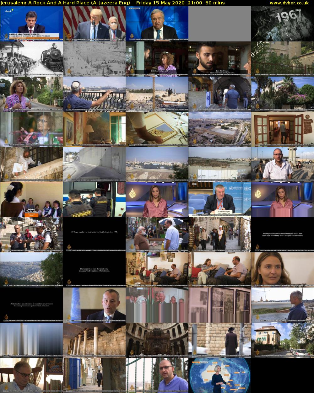 Jerusalem: A Rock And A Hard Place (Al Jazeera Eng) Friday 15 May 2020 21:00 - 22:00