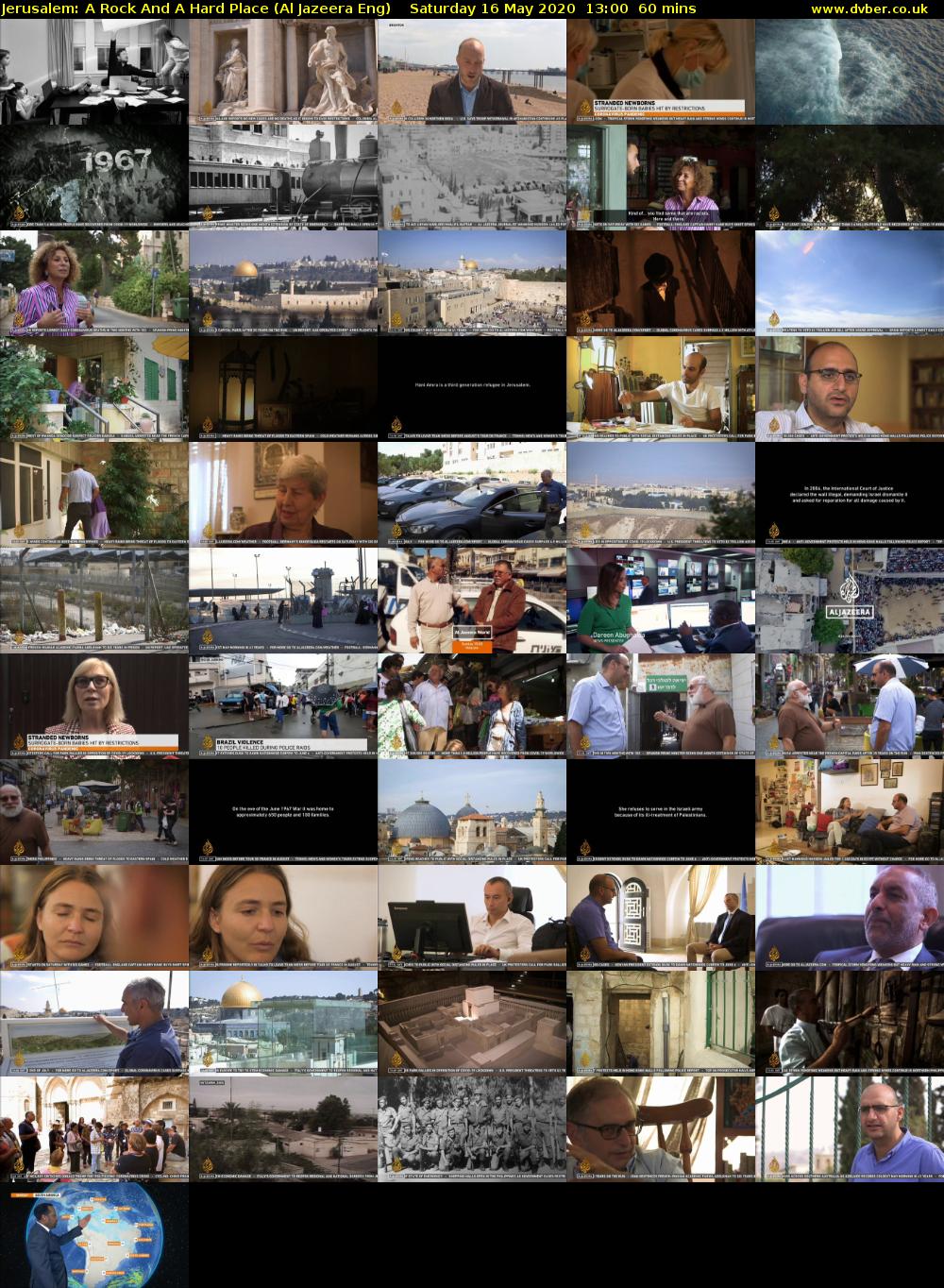 Jerusalem: A Rock And A Hard Place (Al Jazeera Eng) Saturday 16 May 2020 13:00 - 14:00