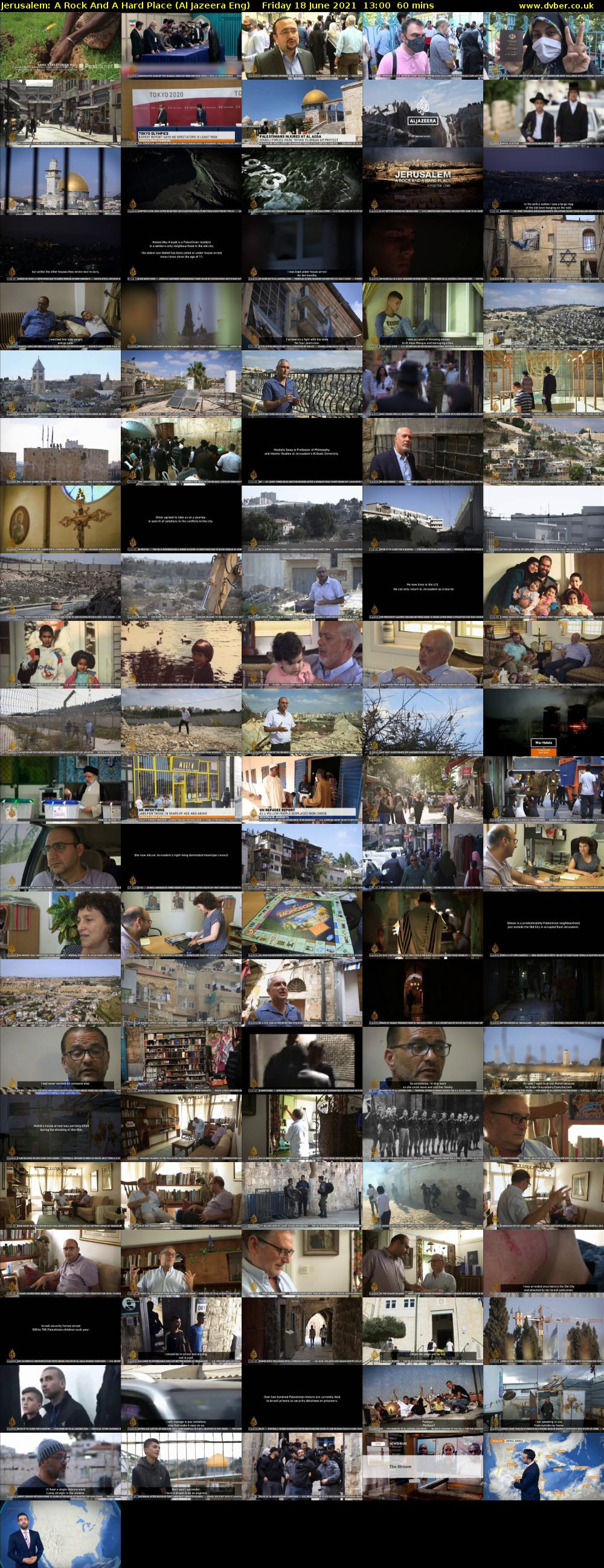 Jerusalem: A Rock And A Hard Place (Al Jazeera Eng) Friday 18 June 2021 13:00 - 14:00