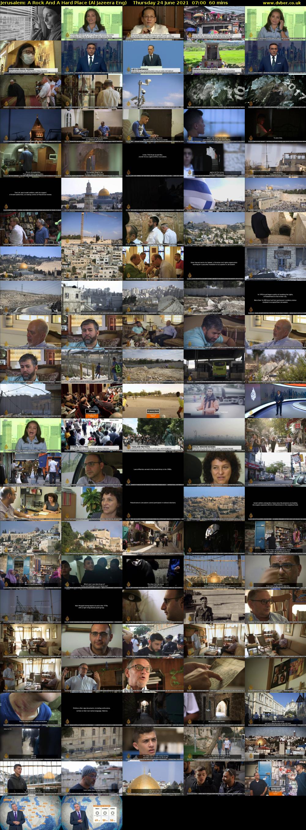 Jerusalem: A Rock And A Hard Place (Al Jazeera Eng) Thursday 24 June 2021 07:00 - 08:00