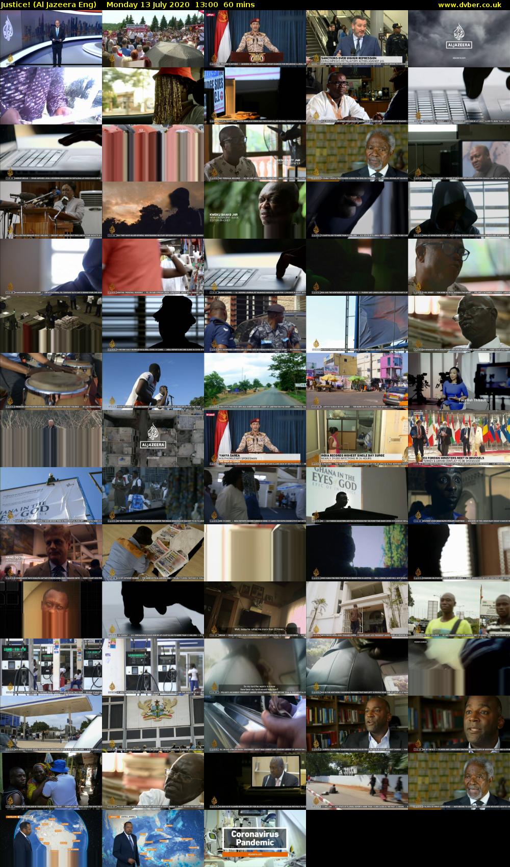 Justice! (Al Jazeera Eng) Monday 13 July 2020 13:00 - 14:00