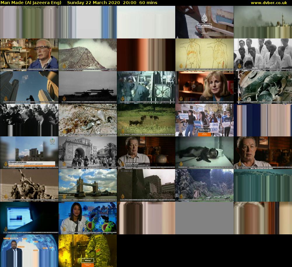 Man Made (Al Jazeera Eng) Sunday 22 March 2020 20:00 - 21:00
