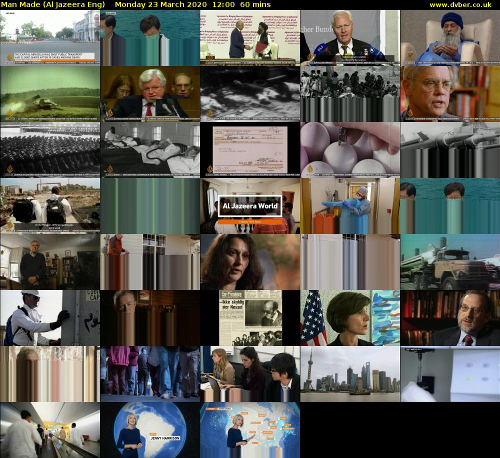 Man Made (Al Jazeera Eng) Monday 23 March 2020 12:00 - 13:00