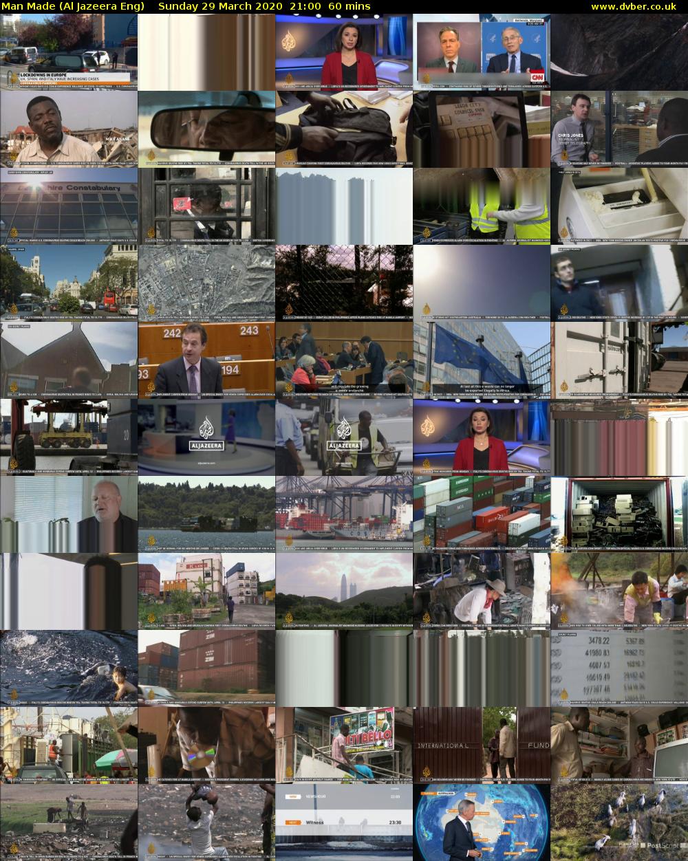 Man Made (Al Jazeera Eng) Sunday 29 March 2020 21:00 - 22:00