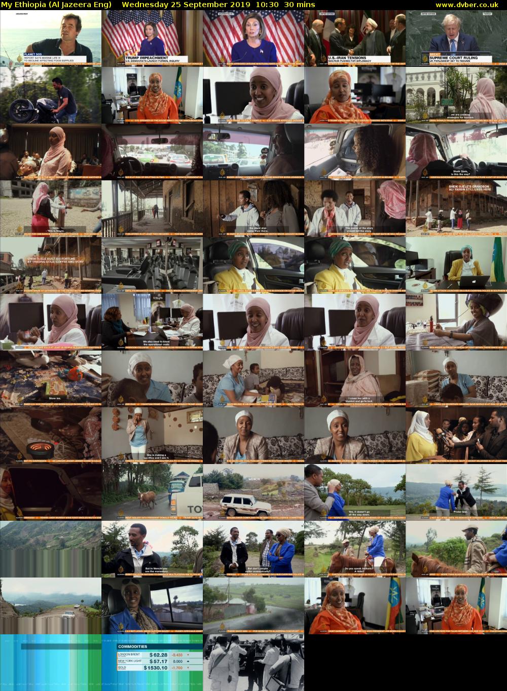 My Ethiopia (Al Jazeera Eng) Wednesday 25 September 2019 10:30 - 11:00