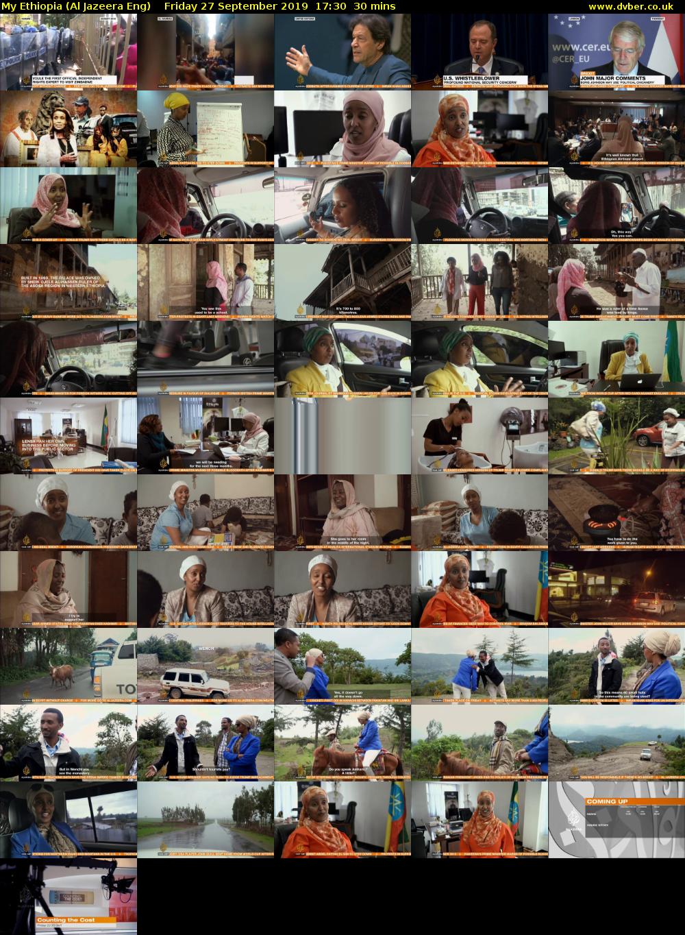 My Ethiopia (Al Jazeera Eng) Friday 27 September 2019 17:30 - 18:00