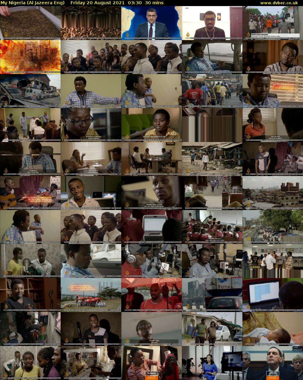 My Nigeria (Al Jazeera Eng) Friday 20 August 2021 03:30 - 04:00