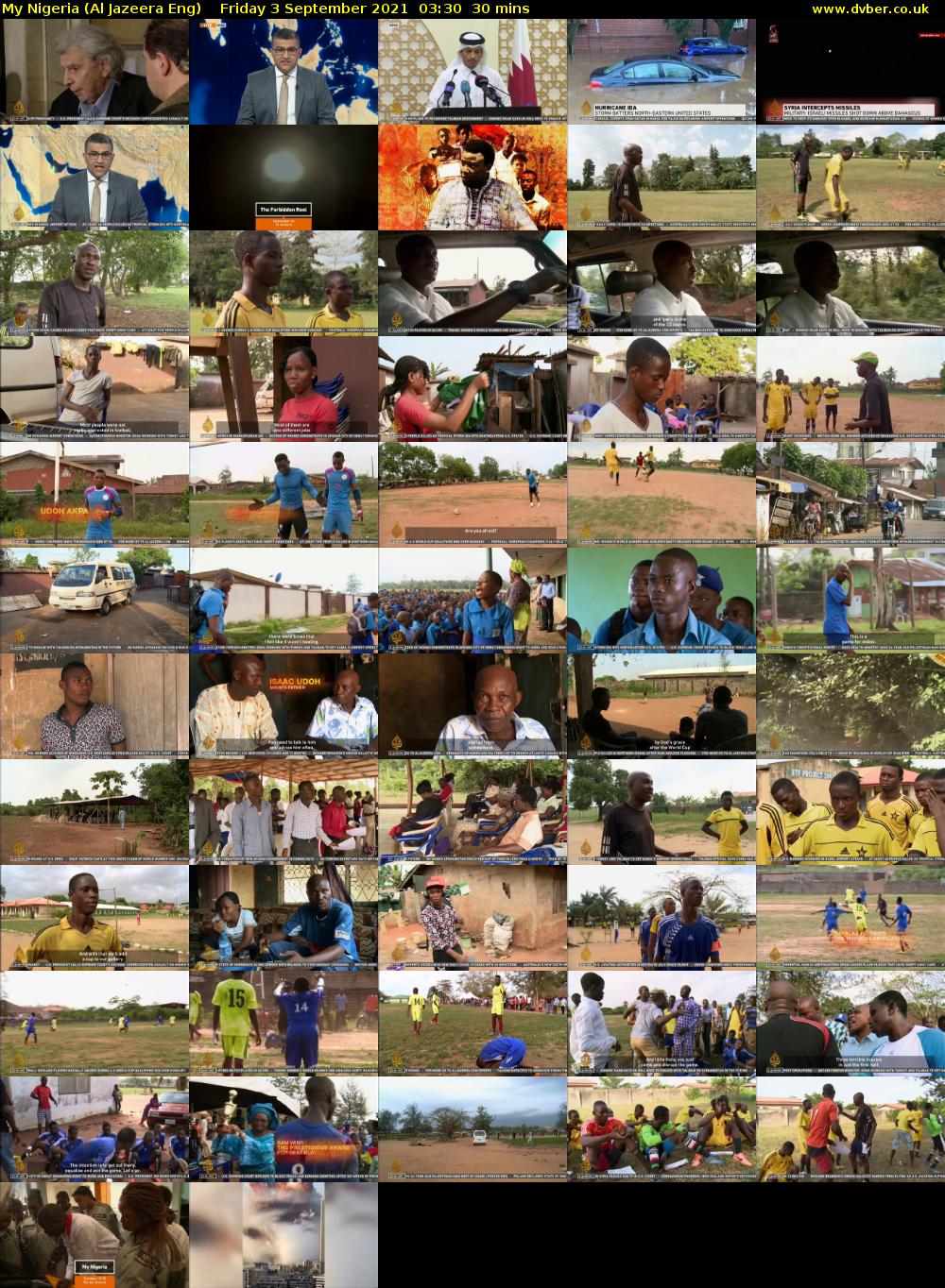 My Nigeria (Al Jazeera Eng) Friday 3 September 2021 03:30 - 04:00