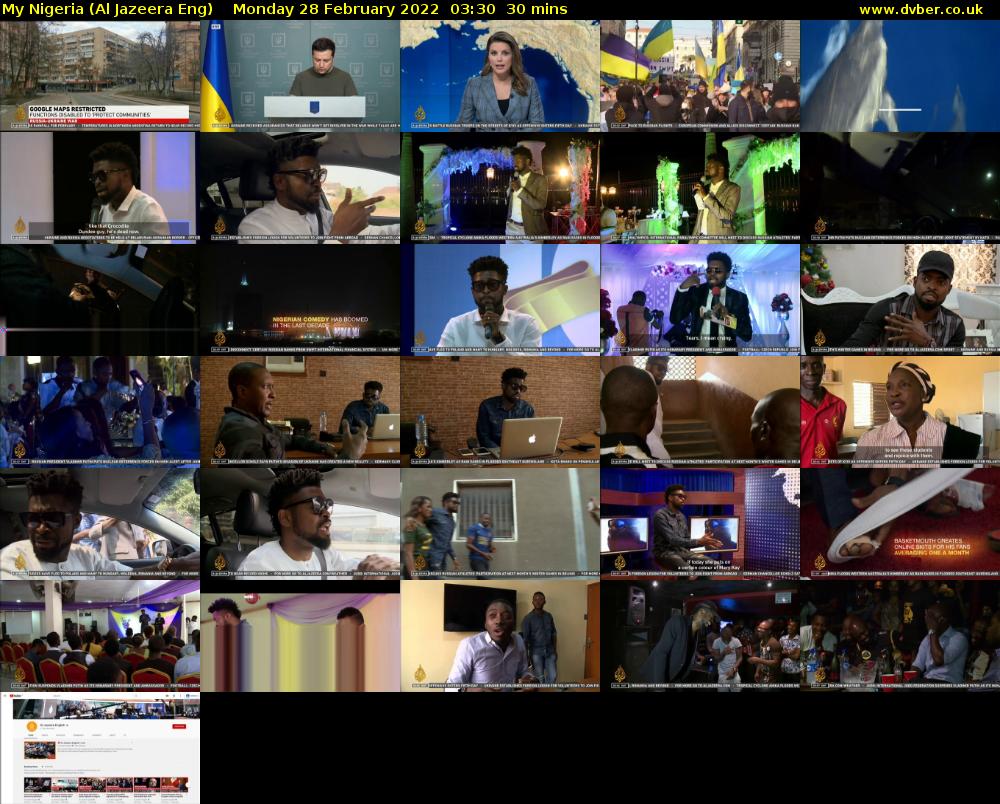 My Nigeria (Al Jazeera Eng) Monday 28 February 2022 03:30 - 04:00