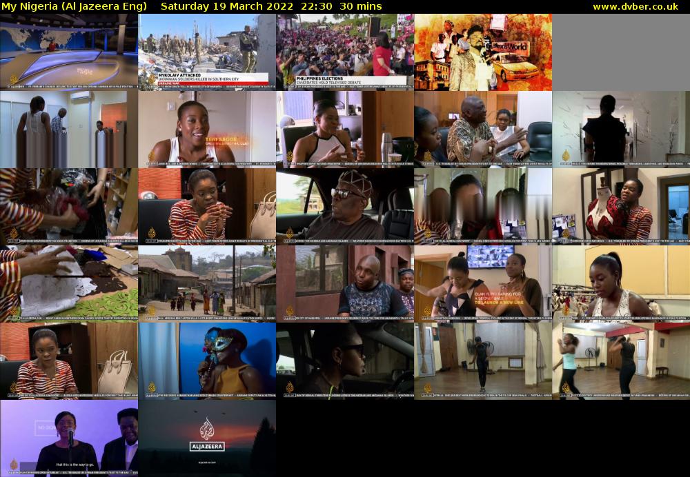 My Nigeria (Al Jazeera Eng) Saturday 19 March 2022 22:30 - 23:00