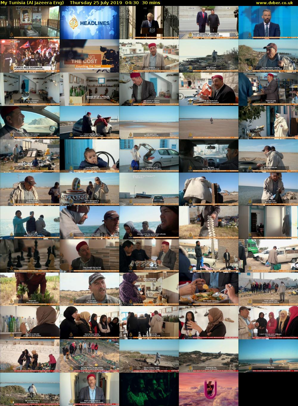 My Tunisia (Al Jazeera Eng) Thursday 25 July 2019 04:30 - 05:00