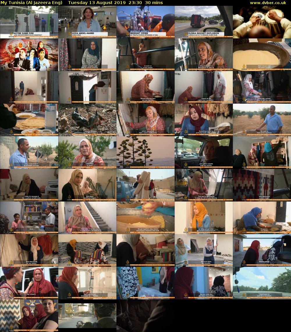 My Tunisia (Al Jazeera Eng) Tuesday 13 August 2019 23:30 - 00:00