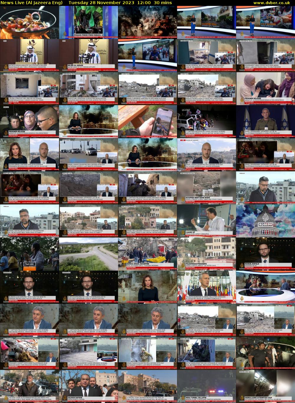 News Live (Al Jazeera Eng) Tuesday 28 November 2023 12:00 - 12:30