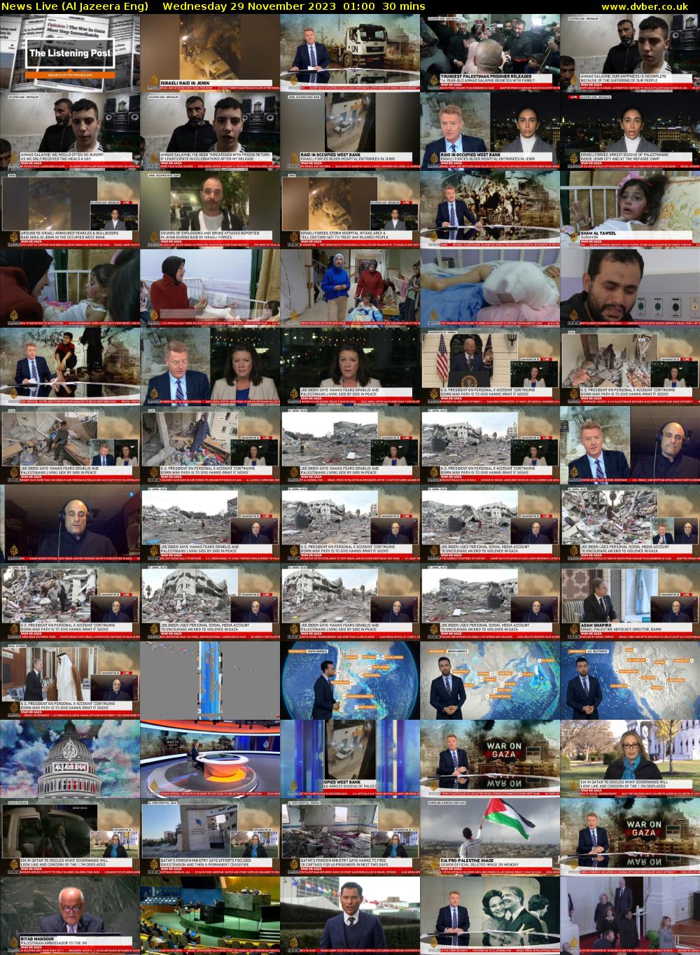 News Live (Al Jazeera Eng) Wednesday 29 November 2023 01:00 - 01:30