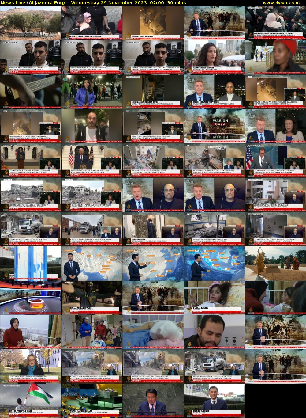News Live (Al Jazeera Eng) Wednesday 29 November 2023 02:00 - 02:30